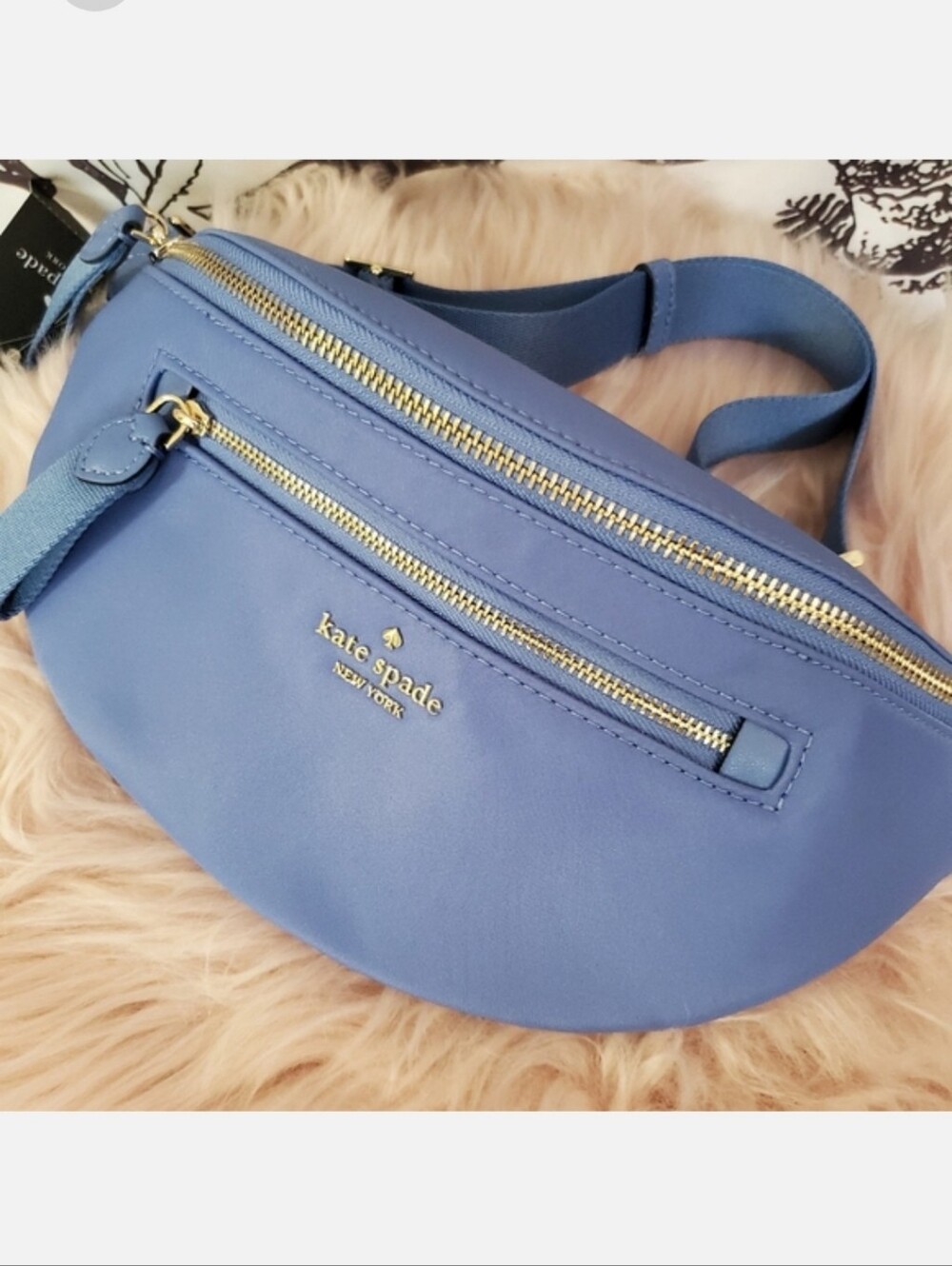 LIKE NEW Kate Spade Chelsea Belt Bag Nylon Fresh Blue
